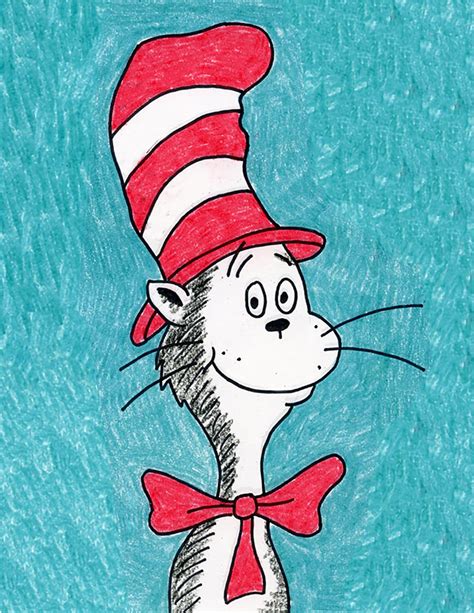 easy to draw dr seuss characters|cat in the hat sketch.